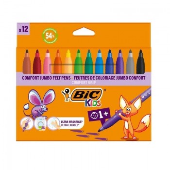 ROTULADORES BIC CONFORT JUMBO FELTPENS CW12 EU