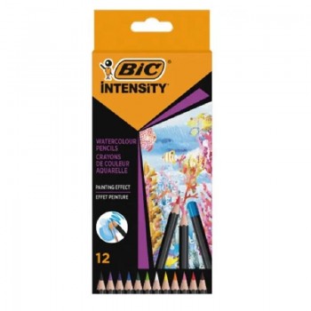 LAPICES COLOR ACUARELABLES BIC INTENSITY WATERCOLOR 12 COLORES