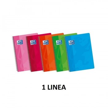 CUADERNO ESPIRAL LINEAS 80 HOJAS TAPA BLANDA FOLIO 90GR SCHOOL SURTIDO OXFORD