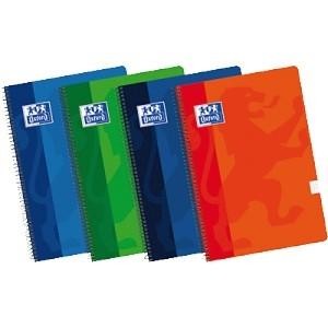 CUADERNO ESPIRAL LISO FOLIO 80 HOJAS TAPA DURA 90GR SCHOOL SURTIDO OXFORD 400043991