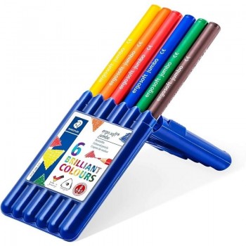 LAPICES DE COLORES ESTUCHE 6 COLORES STAEDTLER ERGOS 158