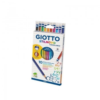 LAPICES DE COLORES ESTUCHE 12 PINTURAS MADERA BORRABLES GIOTTO F256800