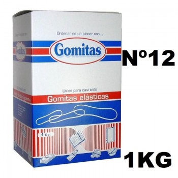 GOMAS ELASTICAS 1KG 12CM CAJA GOMILLAS NUM12