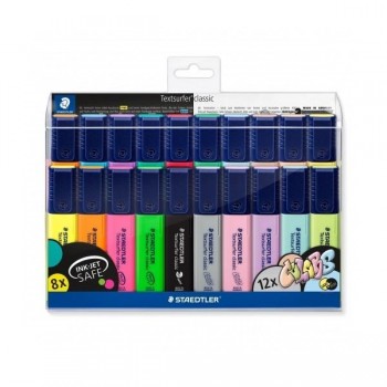 ROTULADORES FLUORESCENTES ESTUCHE 20 UNIDADES STAEDTLER COL PASTEL&VINTAGE 364