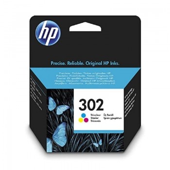 CARTUCHO ORIGINAL HP302 TRICOLOR OFFICEJET 3830 ALL-IN-ONE  F6U65AE