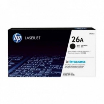 TONER ORIGINAL HP26A NEGRO LASERJET PRO M400 SERIES/M402D/DN/N, MFP M426DW/FDN/FDW - Nº 26A CF226A