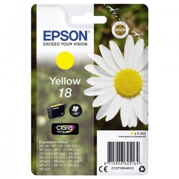 CARTUCHO ORIGINAL EPSON 18 AMARILLO C13T18044012  C13T18044020