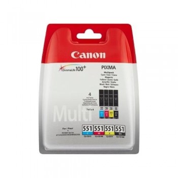 CARTUCHO ORIGINAL CANON CLI-551 PIXMA IP8750/IX6850/MGR5550/MGR5650/MGR5655/MGR6450/MGR6650/MGR7150/MGR7550/MX725/MX925 PACK 4