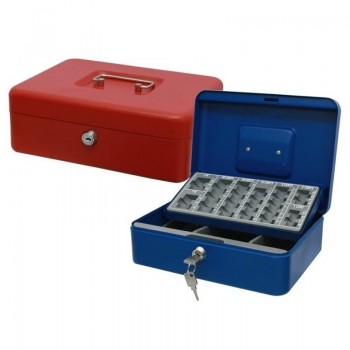 CAJA CAUDALES CON BANDEJA MONEDAS 400x530x415MM GRANDE