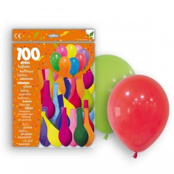 GLOBOS DE GOMA PAQUETE 100 UNIDADES