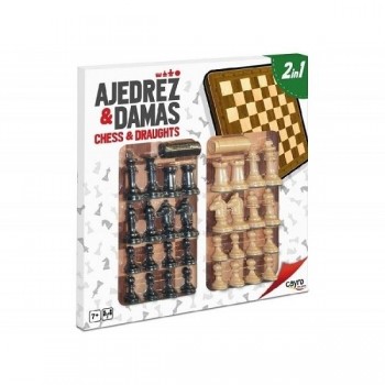 JUEGO DE MESA AJEDREZ DAMAS + ACCE 40X40 REF. 140 / 094