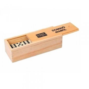 JUEGO DE MESA DOMINO CAJA MADERA BLANCO PRO