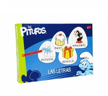 JUEGO EDUCATIVO FALOMIR LOS PITUFOS LAS LETRAS