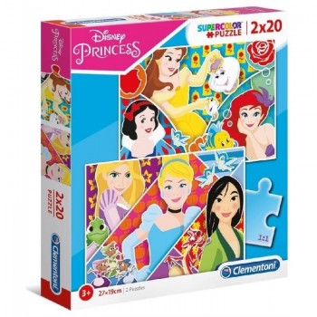 PUZZLE DISNEY PRINCESS CLEMENTONI 2020 2X20 PIEZAS