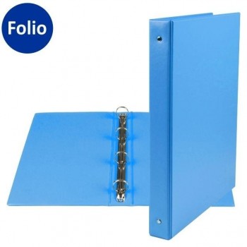 CARPETA 4 ANILLAS FOLIO 25MM AZUL GAMA COLORS