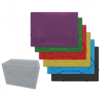 CARPETA  DINA5 PP GOMAS CON /SOLAPAS COLOR TRANSLUCIDO  310987