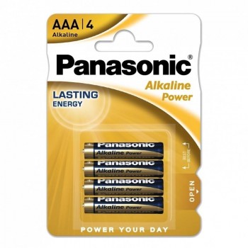 PILAS AAA LR03 ALCALINAS PANASONIC 4 PILAS BRONZE