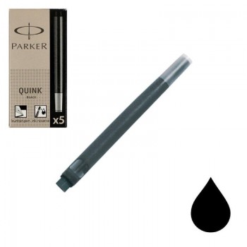 RECAMBIO PARKER CARTUCHOS PLUMA NEGRO 5UDS