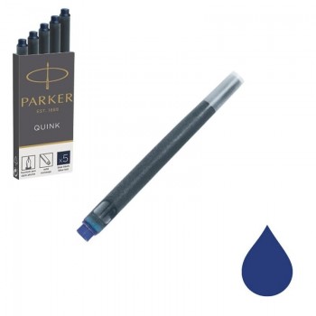 RECAMBIO PARKER CARTUCHOS PLUMA AZUL/NEGRO 5UDS