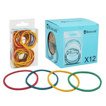 GOMAS ELASTICAS CAJA 75 ANILLOS GOMA COLORES SURTIDOS
