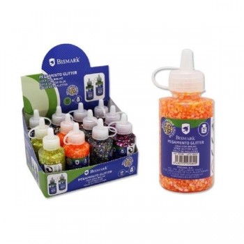 PEGAMENTO PURPURINA GLITTER GLUE SURTIDOS EXPOSITOR 12 FRASCOS