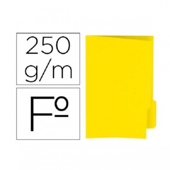 SUBCARPETA CON PESTAÑA DERECHA FOLIO GIO CARTULINA AMARILLO 400018732 PACK 50 UNIDADES