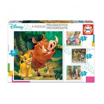 PUZZLE  PROGRESIVO 12-16-20-25  DISNEY ANIMALS 18104