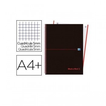 CUADERNO ESP DINA4 MICROPER 5X5 PPP 1 BANDA 120H 90GR OXFORD ROJO