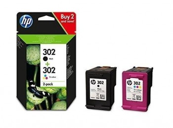 CARTUCHO ORIGINAL HP 302 NEGRO+TRICOLOR X4D37AE