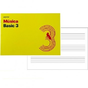 CUADERNO DE MUSICA DINA5 3 PENTAGRAMAS GRAPADO ADDITIO