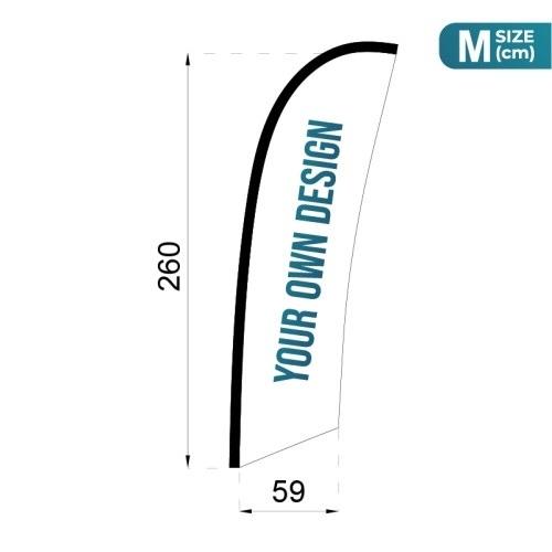 BANDERA SUELTA FLY BANNER SURF M 272X65CM