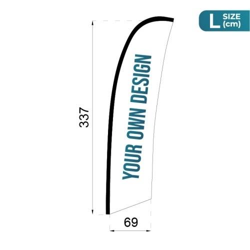 BANDERA SUELTA FLY BANNER SURF L 351X75CM