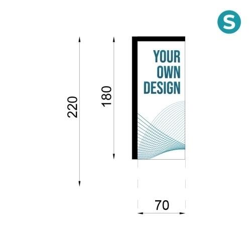 BANDERA SUELTA FLY BANNER RECTANGULAR S 180X70CM