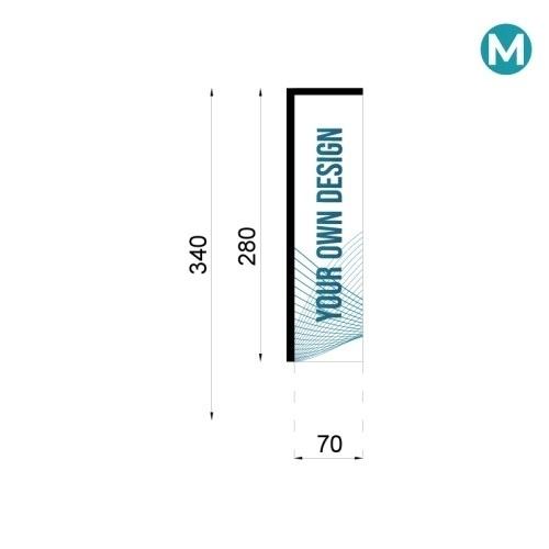 BANDERA SUELTA FLY BANNER RECTANGULAR M 280X70CM