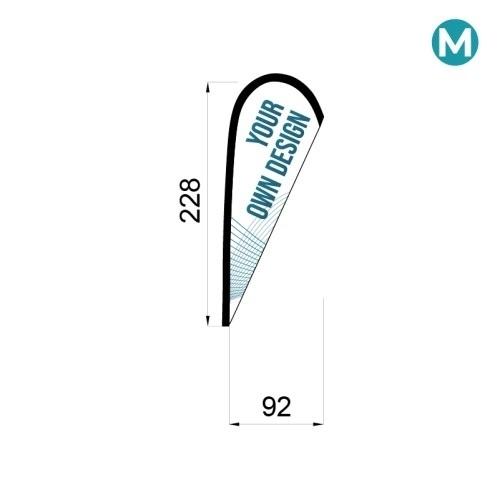 BANDERA SUELTA FLY BANNER GOTA M 228X92CM