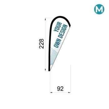 BANDERA SUELTA FLY BANNER GOTA M 228X92CM