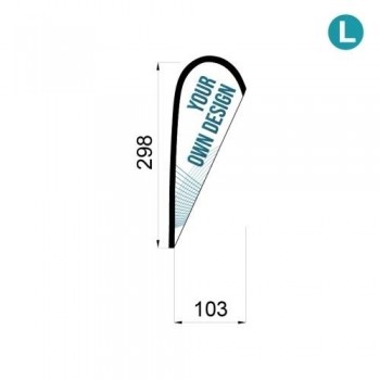 BANDERA SUELTA FLY BANNER GOTA L 298X103CM