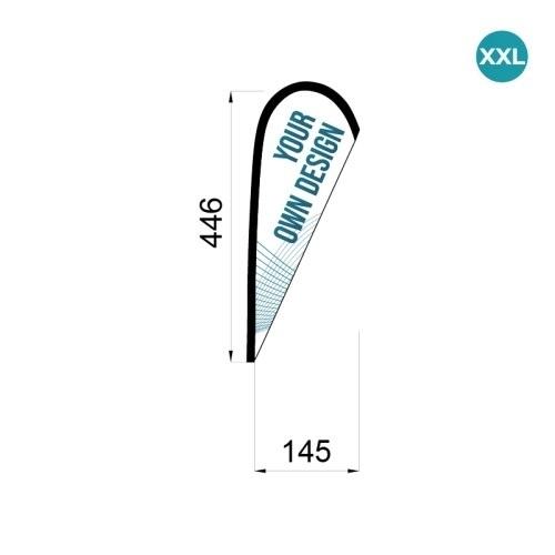 BANDERA SUELTA FLY BANNER GOTA XXL 446X145CM
