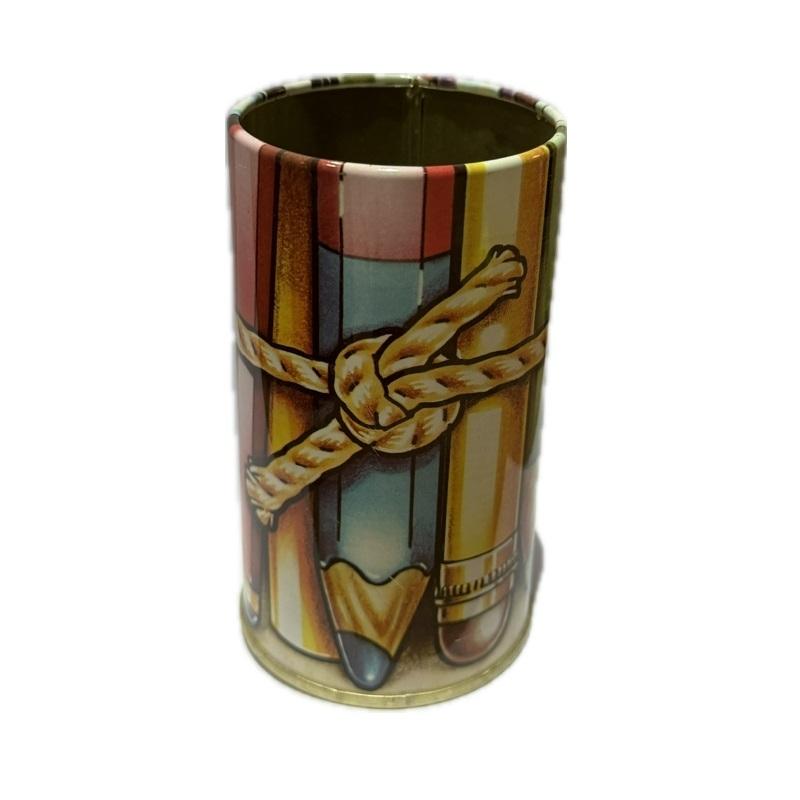 CUBILETE PORTALAPICES METALICO DISEÑO FANTASIA