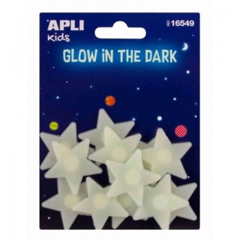 STICKERS APLI ESTRELLAS PEQUEÑAS GLOW IN THE DARK 16549