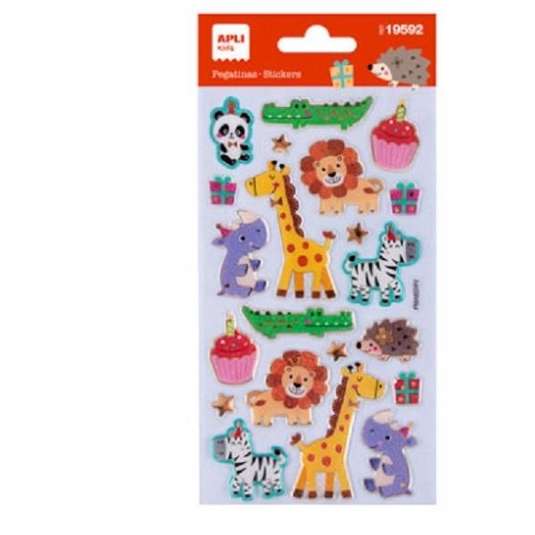 PEGATINAS BLISTER ETIQUETAS PEGAT. FIESTA ANIMALES 1H