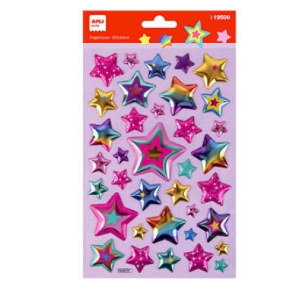 PEGATINAS ESTRELLAS BLISTER ETIQUETAS 1HOJA