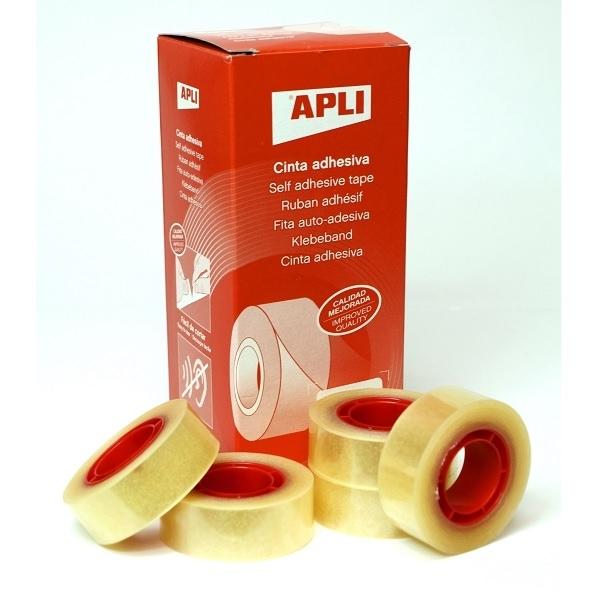 CINTA ADHESIVA 19X33M TRANSPARENTE ROLLO APLI ( 11328  ) (8)