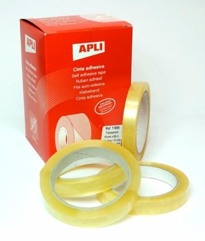 CINTA ADHESIVA 15X66M TRANSPARENTE ROLLO (10) APLI (  11896  )