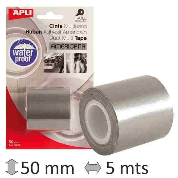 CINTA AMERICANA 50MMX5M GRIS APLI (  13678  )