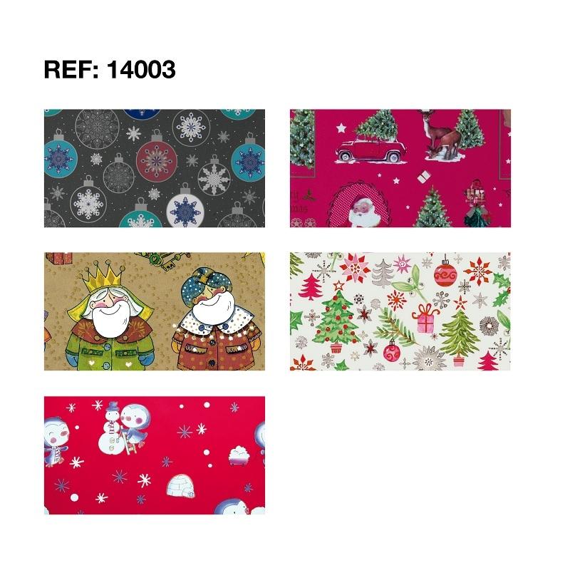 PAPEL REGALO EN ROLLO NAVIDAD 0,70X2M APLI 14003 ( 55 )