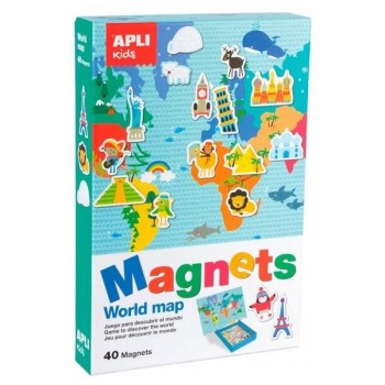 JUEGO APLI CAJA MAGNETICO MAPA MUNDI 40UDS  (  16494  )