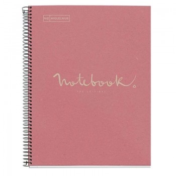 CUADERNO ESP DINA4 LINEAS 80H 90GR ECO ROSA RECICLADO