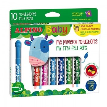 ROTULADORES ALPINO BABY ESTUCHE 10 UNIDADES  AR002010