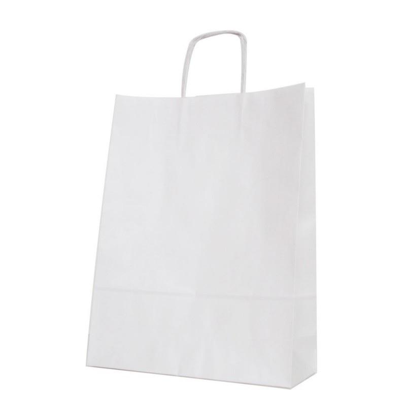 BOLSAS ASA RETORCIDA 24X32 BLANCO